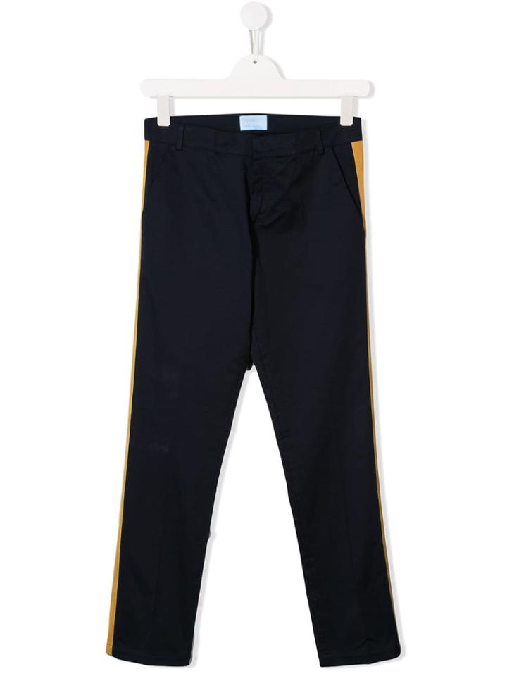 Lanvin Enfant Teen Side Panelled Tailored Trousers - Blue