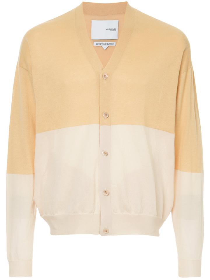 Yoshiokubo Two-tone Knit Cardigan - Nude & Neutrals