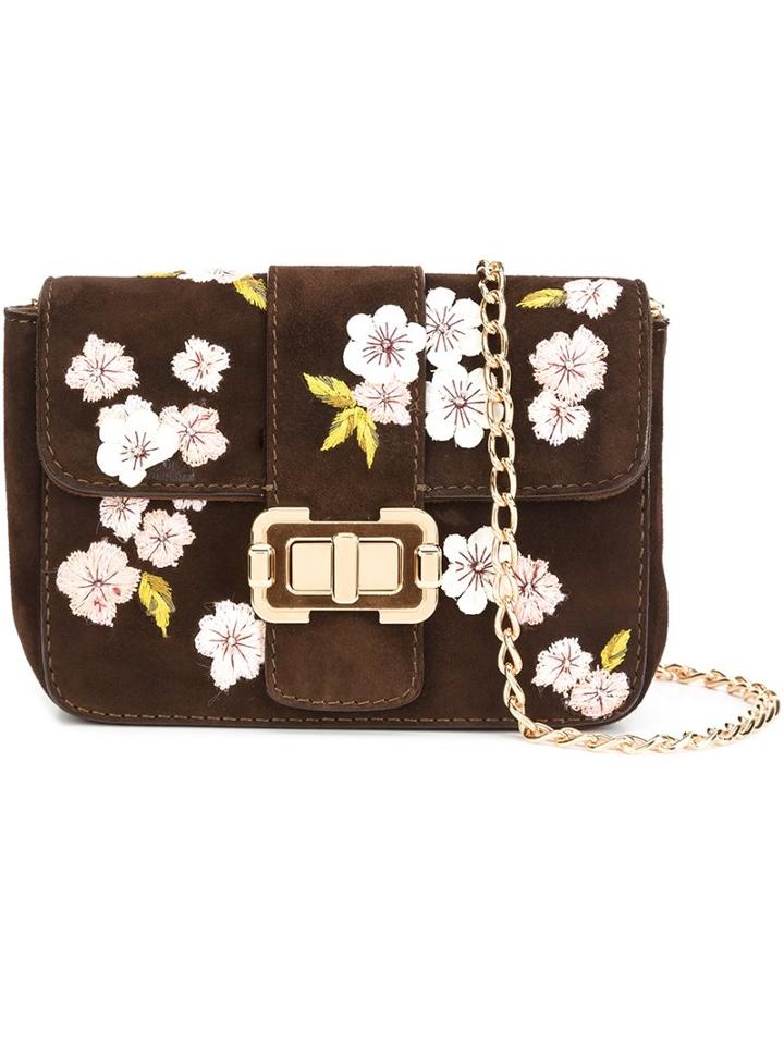 Monique Lhuillier Small 'bianca' Shoulder Bag, Women's, Brown