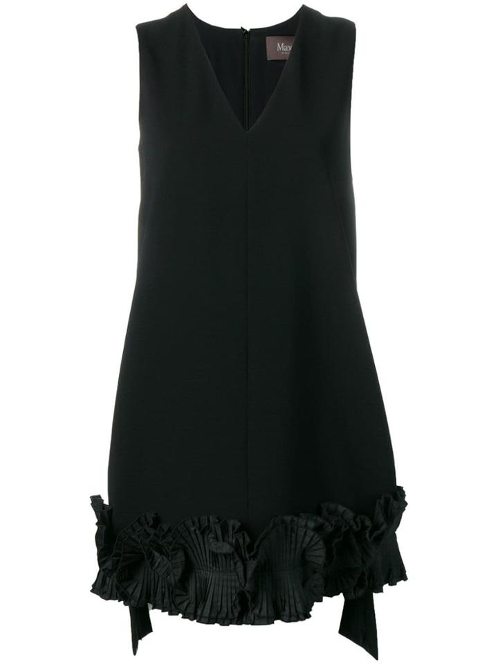 Max Mara Ruffle Detailed Vest Top - Black