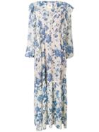 Semicouture Floral Printed Maxi Dress - White