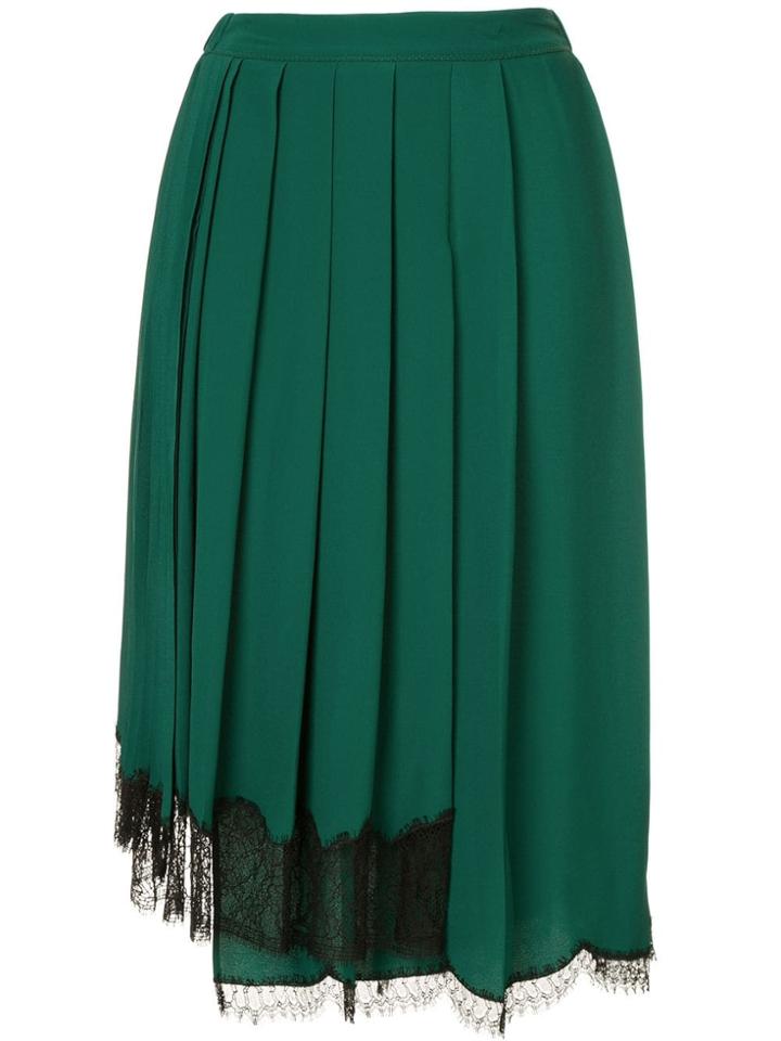 Nº21 Asymmetric Hem Skirt - Green