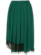 Nº21 Asymmetric Hem Skirt - Green