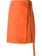 Egrey High Waist Skirt, Women's, Size: 40, Yellow/orange, Cotton