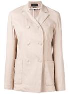 Isabel Marant - Double Breasted Blazer - Women - Silk/linen/flax/spandex/elastane/viscose - 38, Pink/purple, Silk/linen/flax/spandex/elastane/viscose