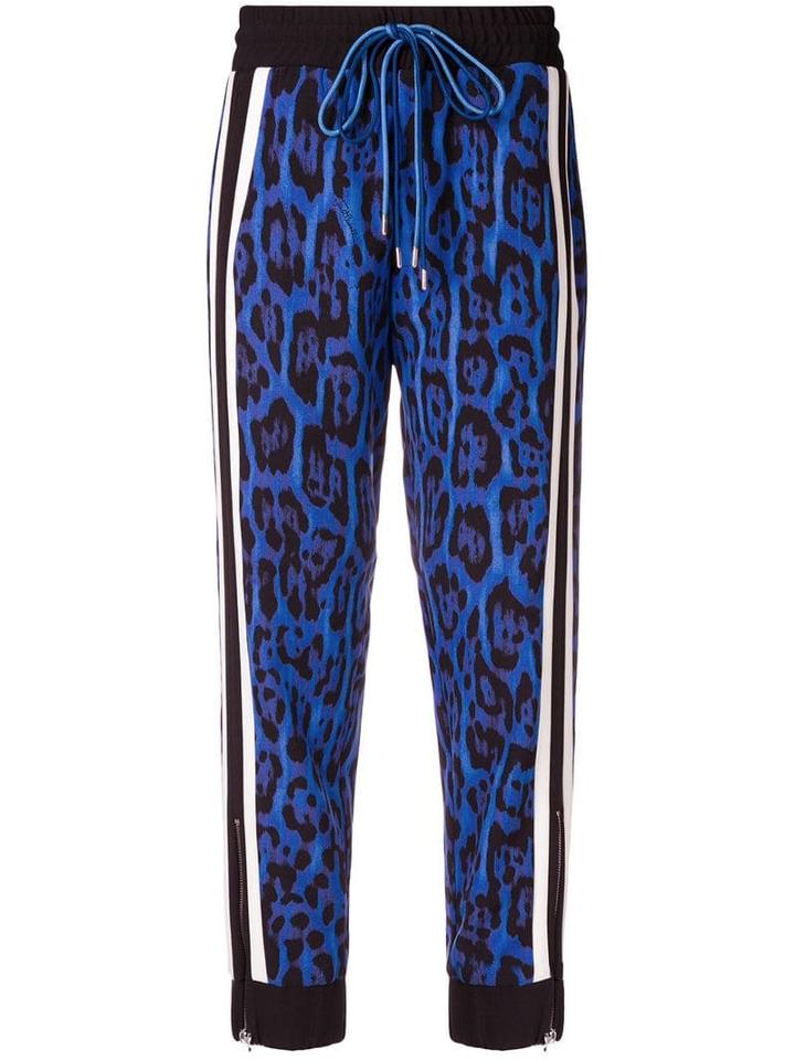 Just Cavalli Animal Print Track Pant - Black