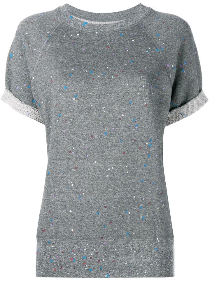 Current/elliott Paint Splatter T-shirt, Women's, Size: 0, Grey, Cotton/polyester/rayon