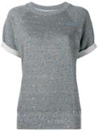 Current/elliott Paint Splatter T-shirt, Women's, Size: 0, Grey, Cotton/polyester/rayon