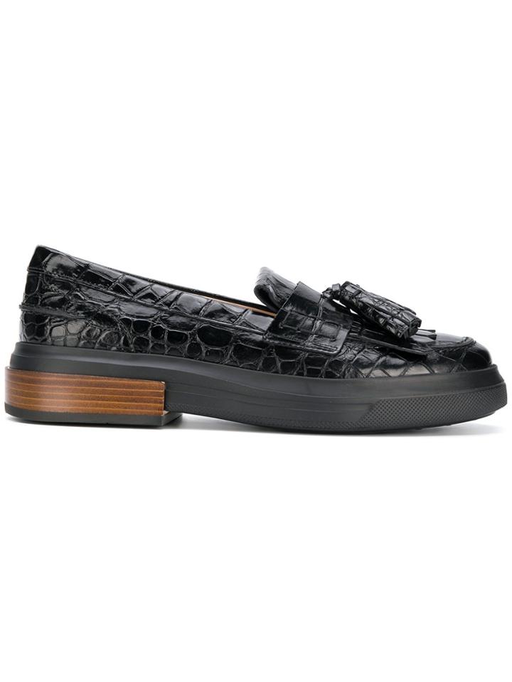 Tod's Tassel Flatform Loafers - Black