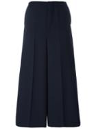 Marni - Wide Leg Culottes - Women - Cupro/virgin Wool - 40, Blue, Cupro/virgin Wool