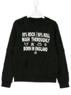 John Richmond Kids Rock & Roll Print Sweatshirt - Black