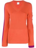 Barrie New Romantic Cashmere V-neck Pullover - Yellow & Orange