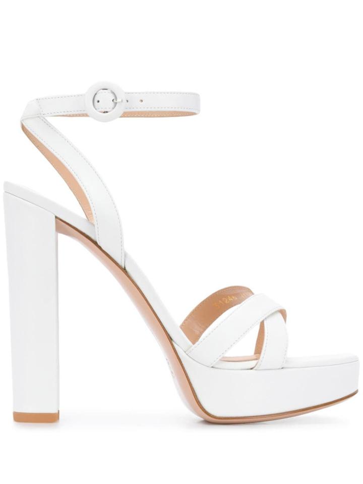 Gianvito Rossi Poppy Platform Sandals - White