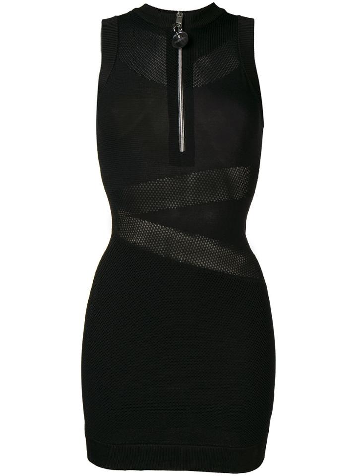 Diesel Mesh Fitted Dress - Black