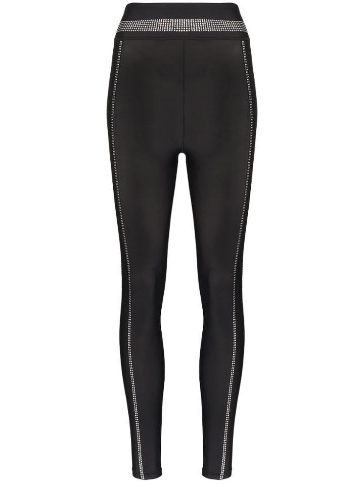Adam Selman Sport Crystal Embellished Performance Leggings - Black