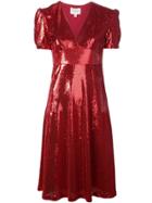 Hvn Paula Sequin Dress - Red