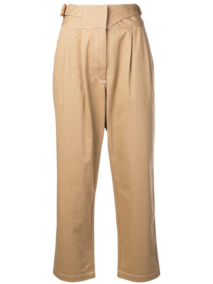 Loewe High Waisted Trousers - Brown