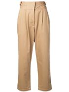 Loewe High Waisted Trousers - Brown