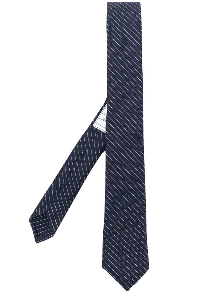 Thom Browne Classic Narrow Pinstripe Tie - Blue