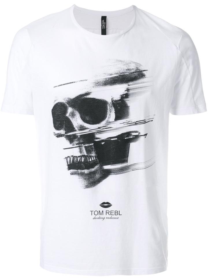 Tom Rebl Skull Print T-shirt - White