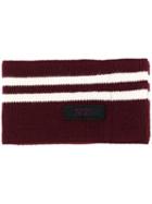 Nº21 Striped Scarf - Red