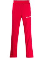 Palm Angels Contrast Logo Track Pants - Red