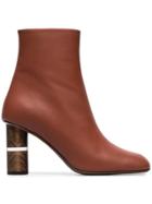 Neous Tan Clowesia 80 Leather Ankle Boots - Brown