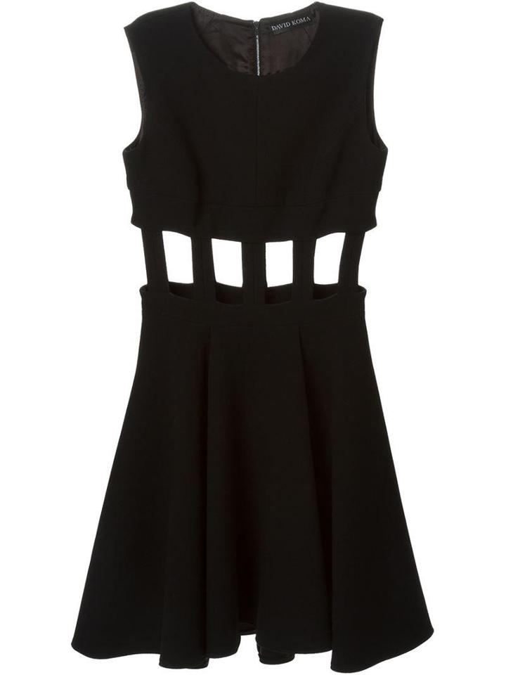 David Koma Cutout Waist Flared Dress