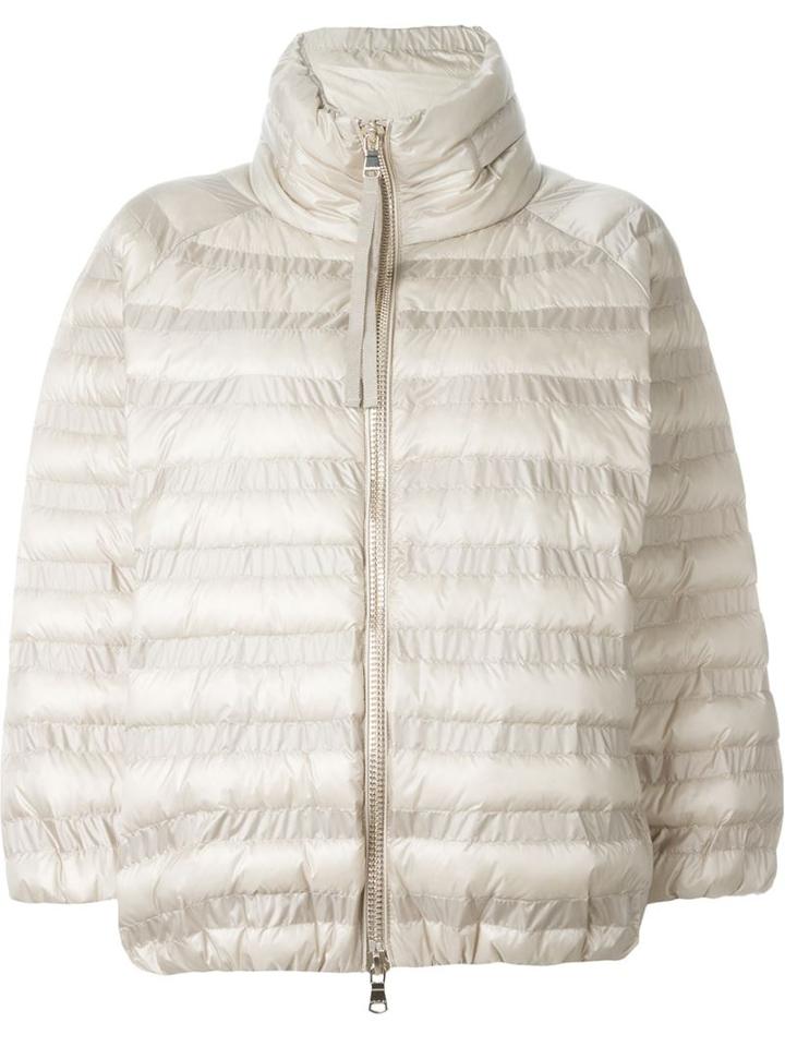 Moncler Taucaud Cropped Padded Jacket, Women's, Size: 3, Nude/neutrals, Polyamide/feather Down