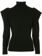 A.l.c. Roll Neck Knitted Top - Black