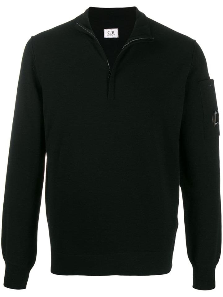 Cp Company Lens Decal Zip Jumper - Black
