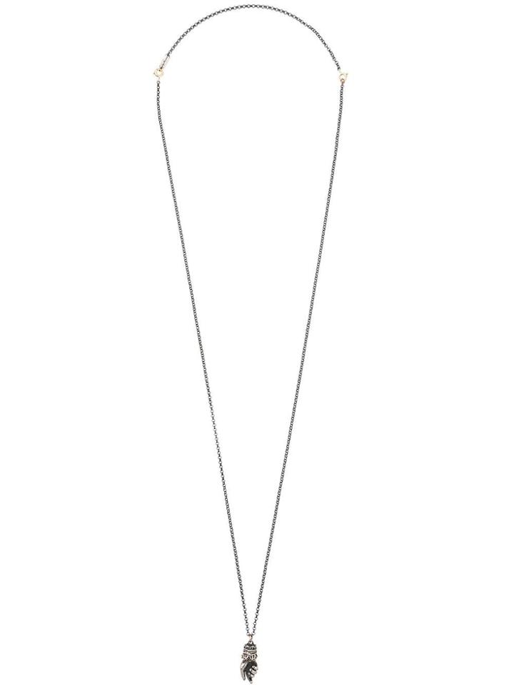Ugo Cacciatori Hand Pendant Necklace - Black