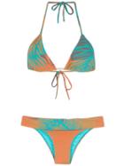 Brigitte - Printed Triangle Bikini Set - Women - Polyamide/spandex/elastane - Pp, Orange, Polyamide/spandex/elastane