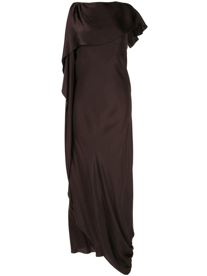 Bianca Spender Venice Draped Gown - Brown