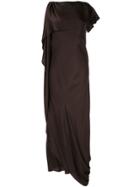 Bianca Spender Venice Draped Gown - Brown
