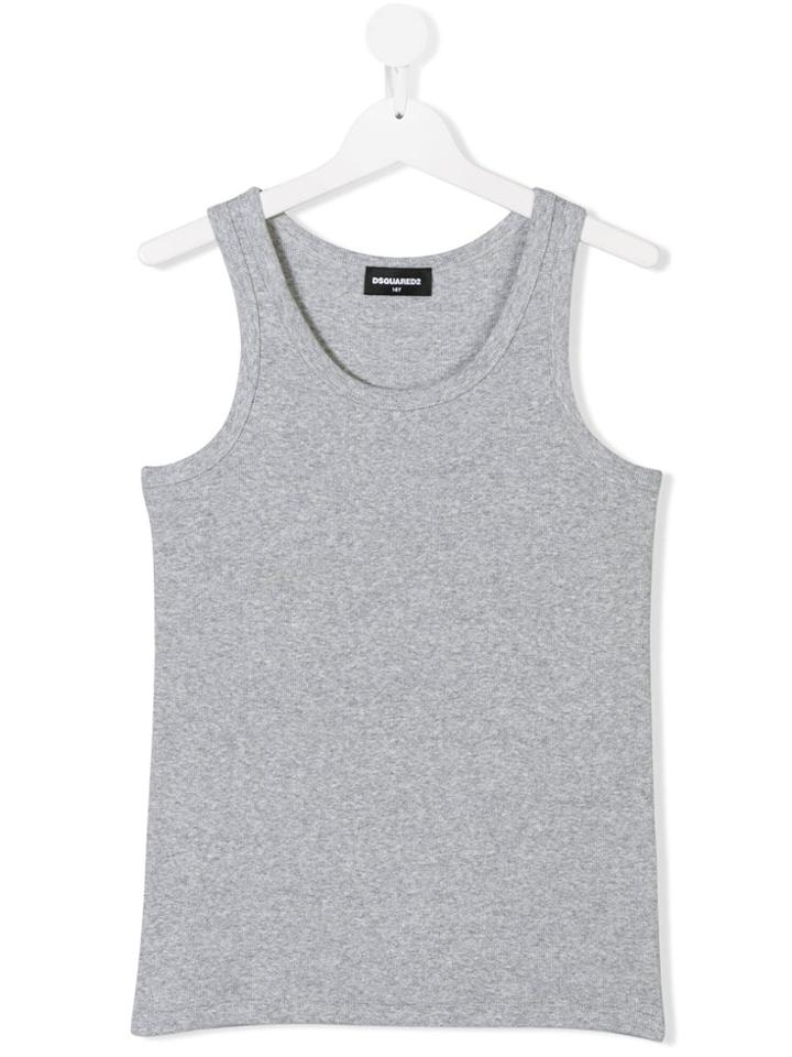 Dsquared2 Kids Teen Ribbed Tank Top - Grey
