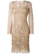 Dolce & Gabbana Floral Lace Dress - Nude & Neutrals