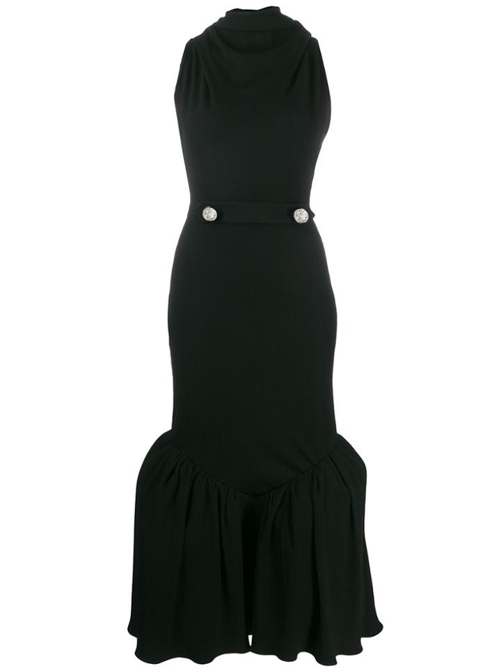 Christopher Kane Ribbed Jersey Diamond Dress - Black