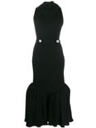 Christopher Kane Ribbed Jersey Diamond Dress - Black
