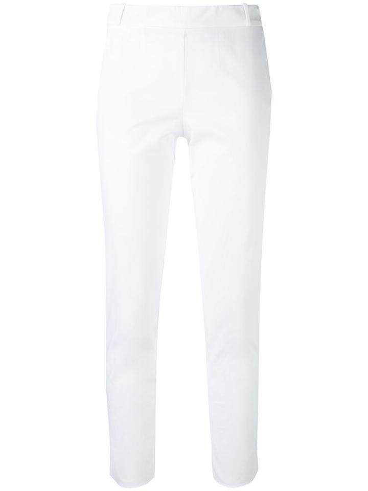 Kiltie - Cropped Trousers - Women - Cotton/spandex/elastane - 42, White, Cotton/spandex/elastane