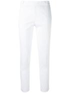 Kiltie - Cropped Trousers - Women - Cotton/spandex/elastane - 42, White, Cotton/spandex/elastane