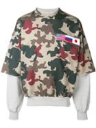 Gosha Rubchinskiy Layered Camouflage Sweatshirt - Grey