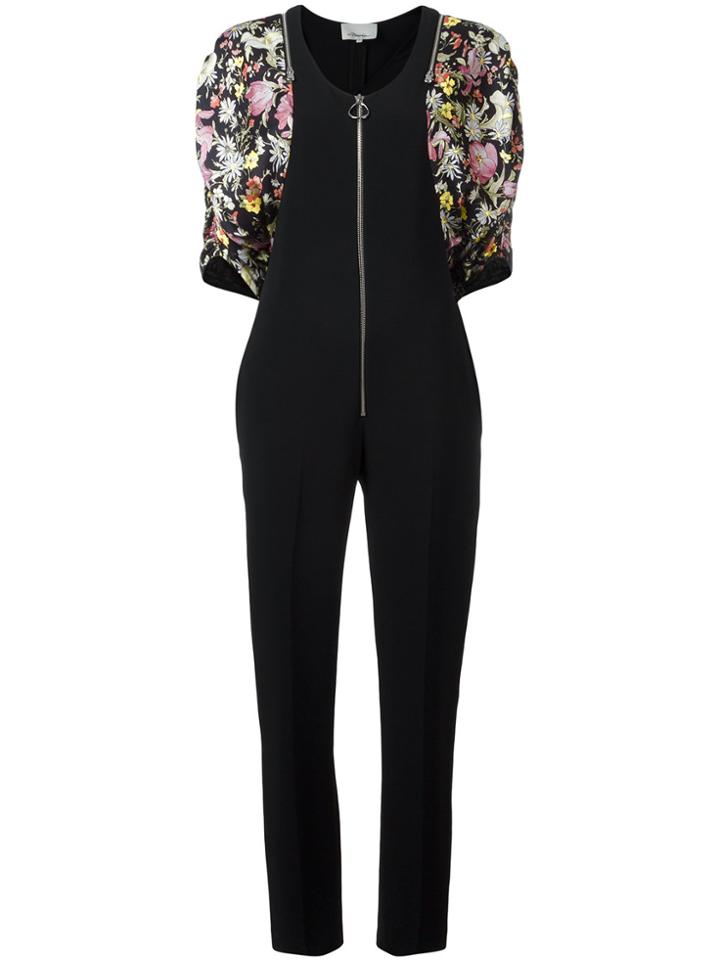 3.1 Phillip Lim Zipper-sleeve Jumpsuit - Black