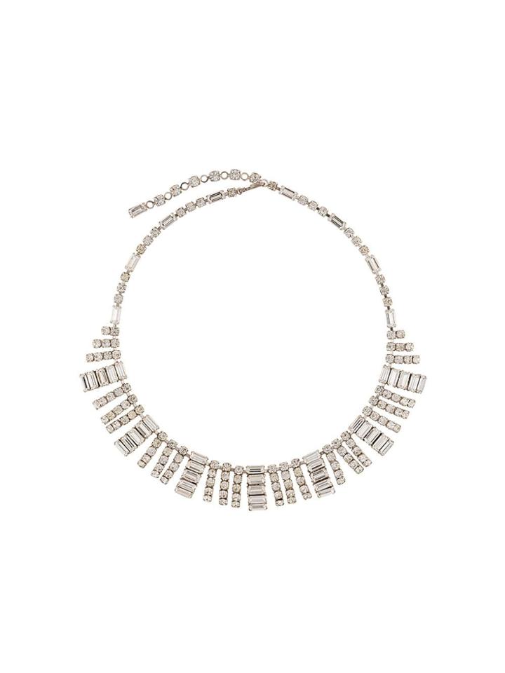 Susan Caplan Vintage Articulated Crystal Necklace - Metallic