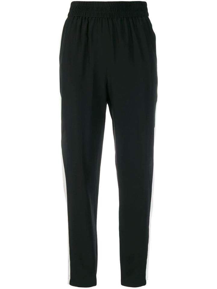 Red Valentino Cropped Side Stripe Track Trousers - Black