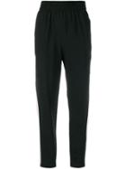 Red Valentino Cropped Side Stripe Track Trousers - Black