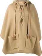 Chloé Lace-up Poncho - Brown