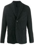 Harris Wharf London Check Knit Blazer - Blue