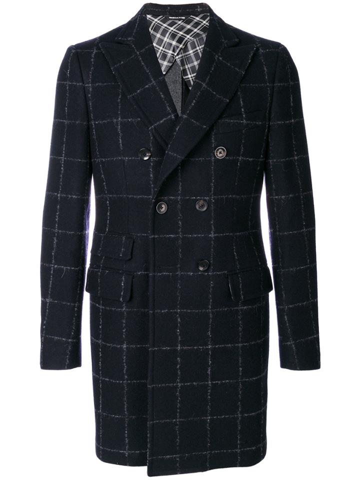 Tonello Double-breasted Coat - Blue