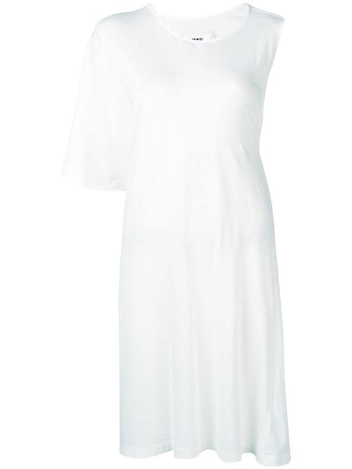 Mm6 Maison Margiela Short Asymmetric Dress - White
